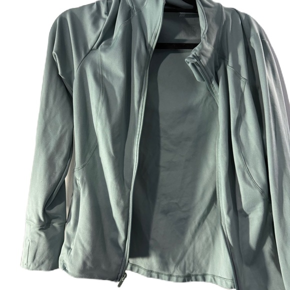 Women's Aqua Bomber Jacket & Black Sweatshirt Sz l - Picture 2 of 5